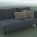 3D Modell Doppelsofa Alfinosa mit Armlehne rechts (2000 x 1000 x 730, 200AL-100-AR / W) - Vorschau