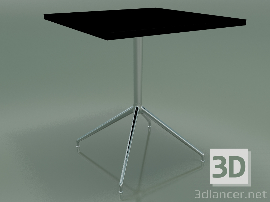 3d model Mesa cuadrada 5707, 5724 (H 74 - 69x69 cm, desplegada, negra, LU1) - vista previa