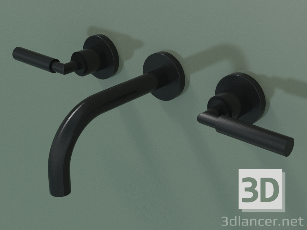 3d model Mezclador de lavabo de pared sin vaciador (36707882-330010) - vista previa