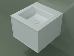 Lavabo con cassetto (06UC22401, Glacier White C01, L 48, P 50, H 36 cm)