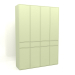 3d model Wardrobe MW 03 paint (2000x580x2800, light green) - preview