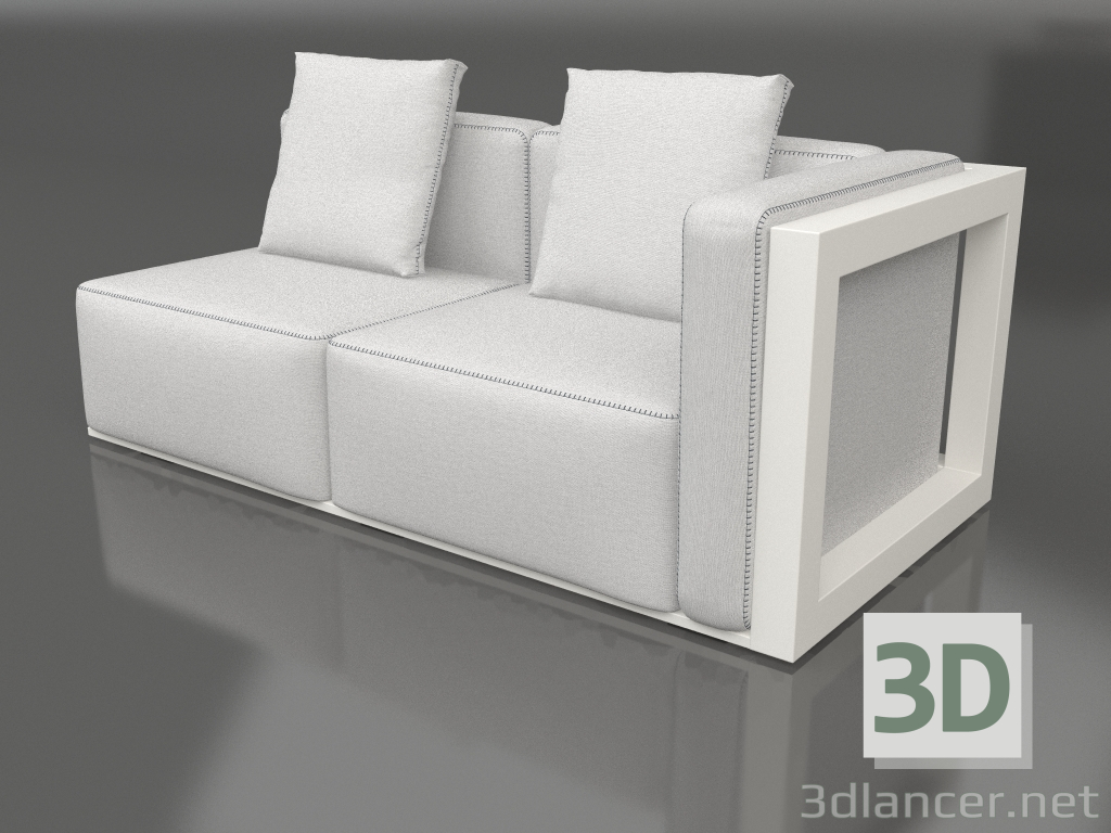 3D modeli Kanepe modülü sağ bölüm 1 (Akik gri) - önizleme