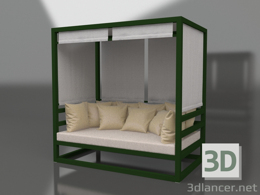 modello 3D Divano (Verde bottiglia) - anteprima