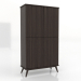 3d model Armario 5 1000x450x1800 mm (nogal fresno) - vista previa