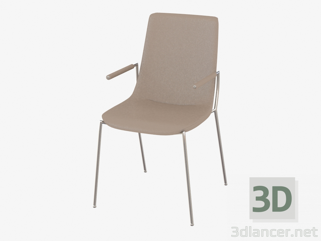 modello 3D Sedia con braccioli DS-717-62 - anteprima