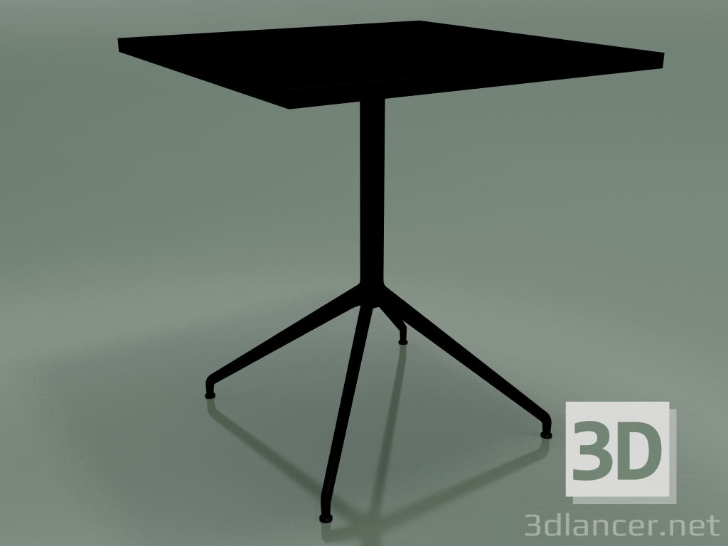 3D Modell Quadratischer Tisch 5707, 5724 (H 74 - 69 x 69 cm, ausgebreitet, schwarz, V39) - Vorschau