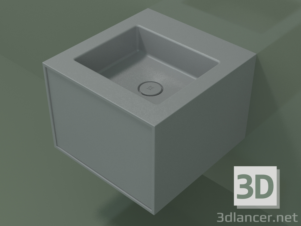 3d model Lavabo con cajón (06UC22401, Silver Grey C35, L 48, P 50, H 36 cm) - vista previa