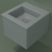 3d model Lavabo con cajón (06UC22401, Silver Grey C35, L 48, P 50, H 36 cm) - vista previa