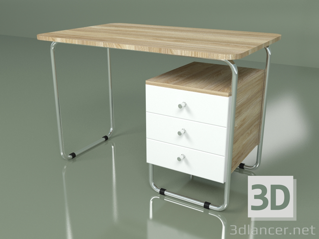 Modelo 3d Mesa de trabalho (branca) - preview