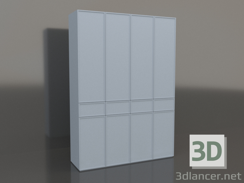 3d model Wardrobe MW 03 paint (2000x580x2800, blue sky) - preview