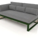 3d model Modular sofa, section 1 left, high back (Bottle green) - preview