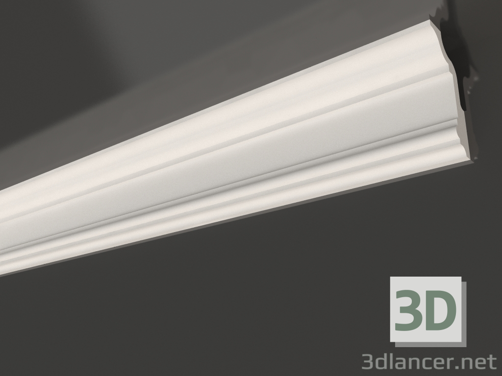 3d model Plaster ceiling cornice smooth KG 043 (95x50) - preview