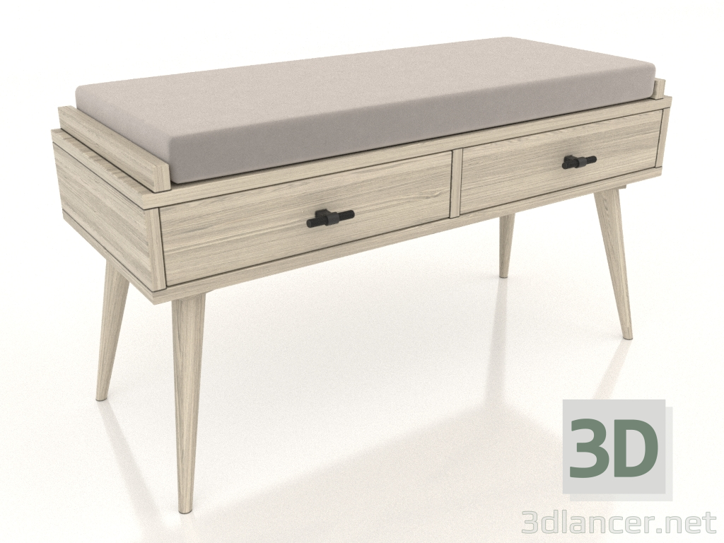 3d model Bench (lightened oak) - preview