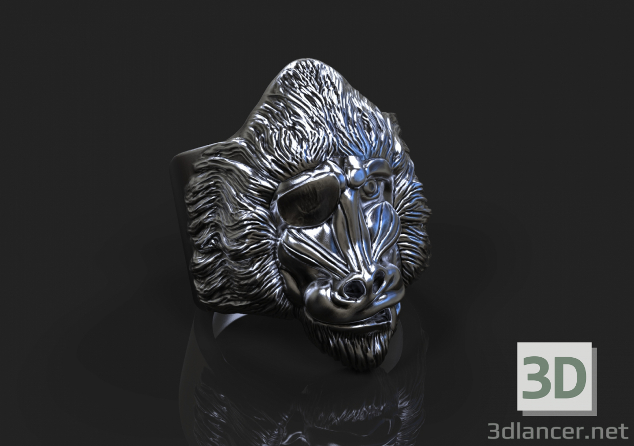 3d The Baboon Ring model buy - render