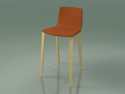 Silla de bar 5902 (4 patas de madera, tapizada, abedul natural)