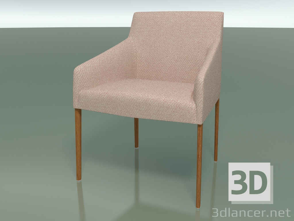 Modelo 3d Poltrona 2702 (com estofo de tecido, efeito Teak) - preview