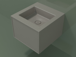 Lavabo con cajón (06UC22401, Clay C37, L 48, P 50, H 36 cm)