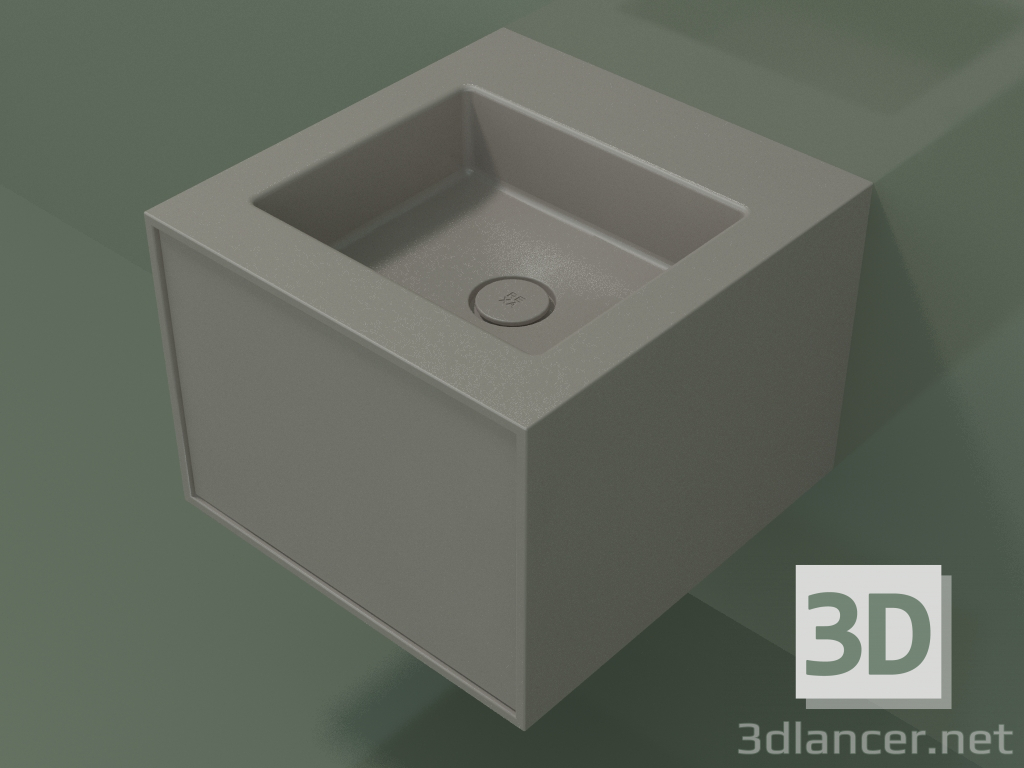 3d model Lavabo con cajón (06UC22401, Clay C37, L 48, P 50, H 36 cm) - vista previa