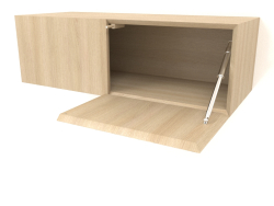 Mensola pensile ST 06 (porta aperta) (2 ante, 800x315x250, legno bianco)