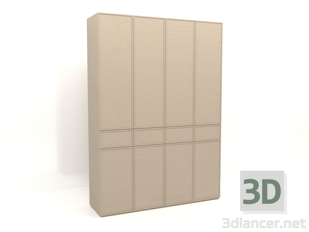 3D modeli Gardırop MW 03 boya (2000x580x2800, bej) - önizleme