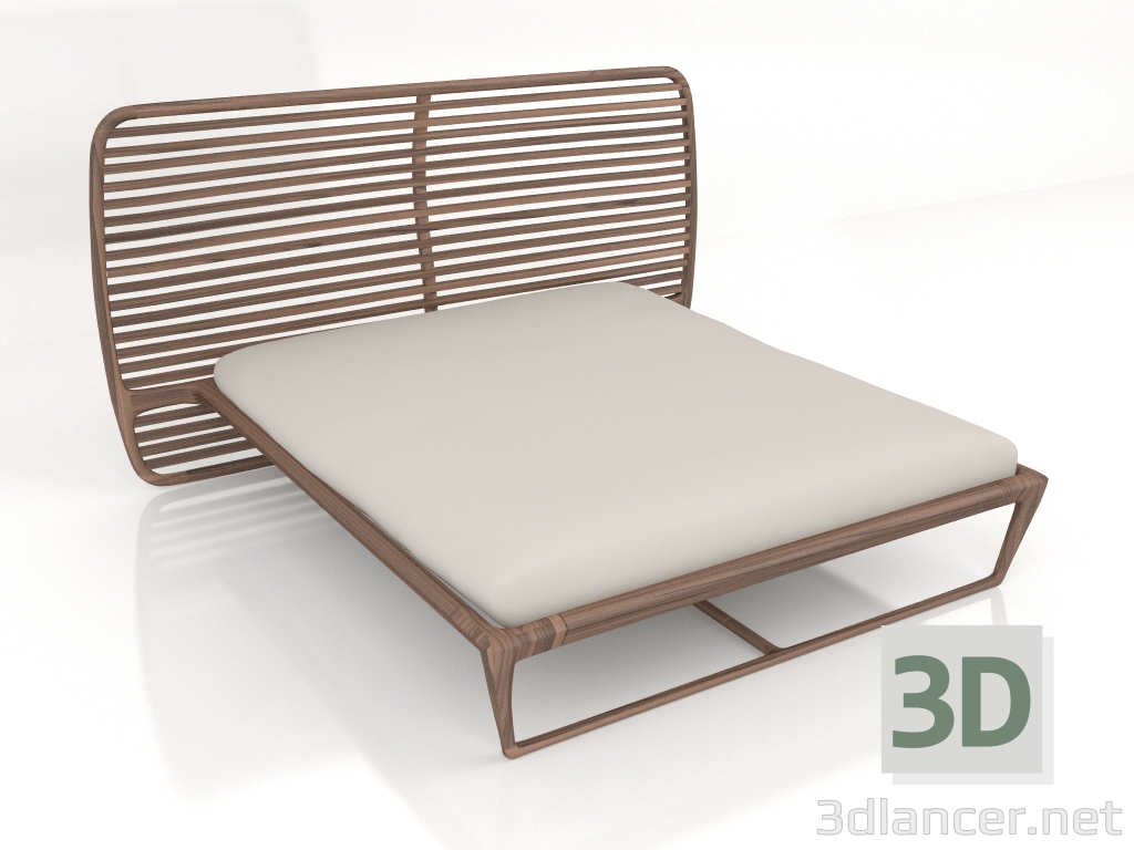 Modelo 3d Cama de casal com cabeceira alta Valentina - preview