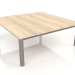 3d model Coffee table 94×94 (Quartz gray, Iroko wood) - preview