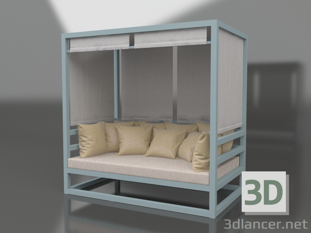 3d model Sofá (gris azul) - vista previa