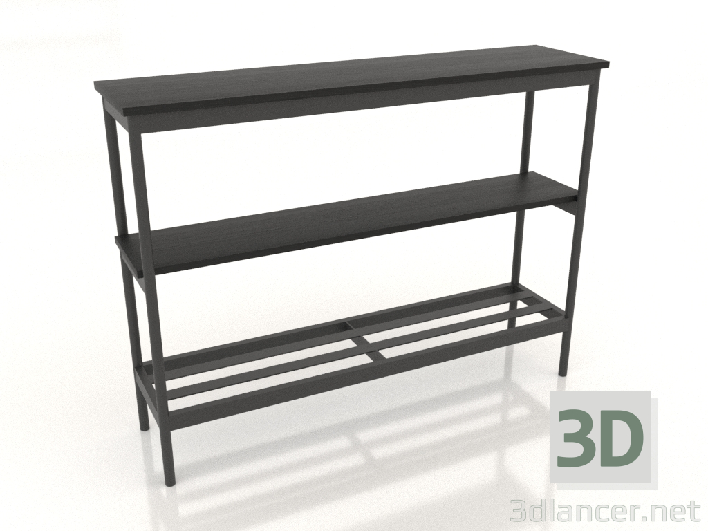 3D Modell Konsole 1200x300 mm (schwarz RAL 9005) - Vorschau