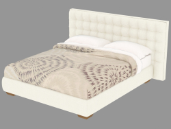 Double bed with leather upholstery Sanya