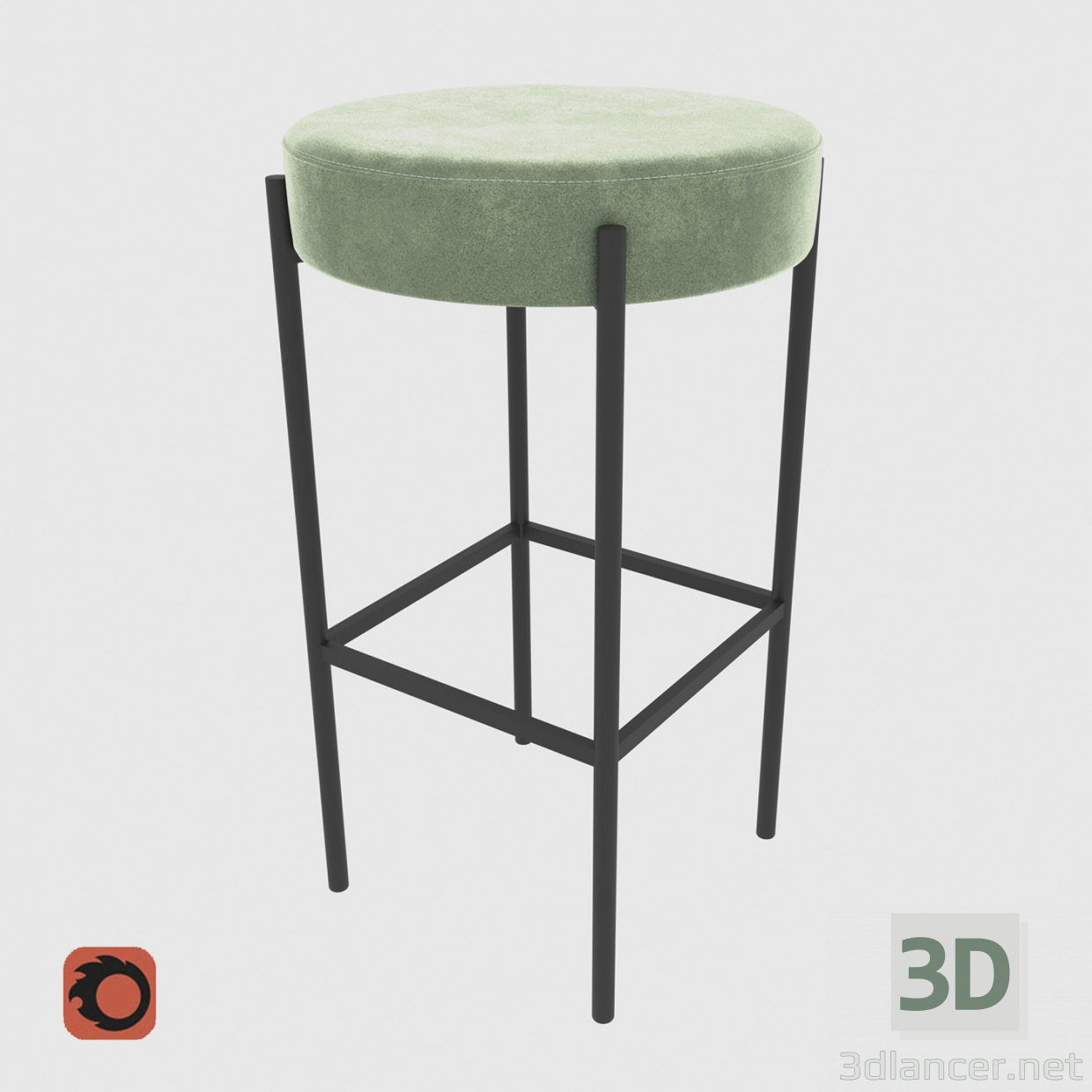 Modelo 3d Banqueta 430 bar - preview