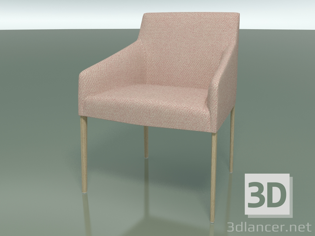 3d model Armchair 2702 (with fabric upholstery, Bleached oak) - preview