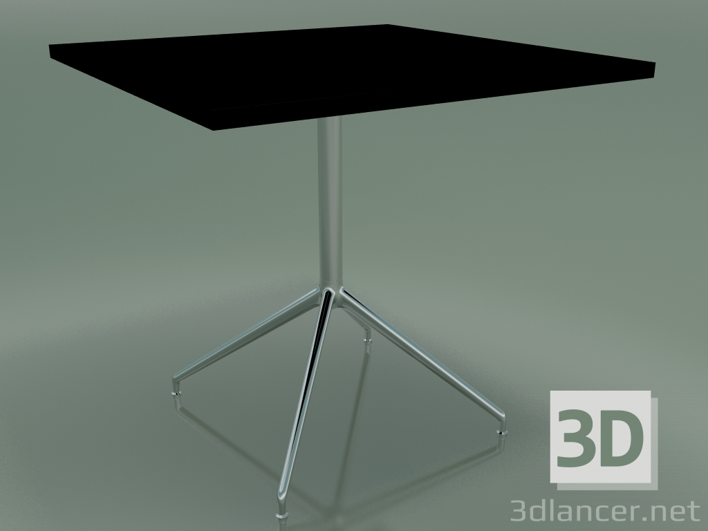 3d model Mesa cuadrada 5708, 5725 (H 74 - 79x79 cm, desplegada, negra, LU1) - vista previa