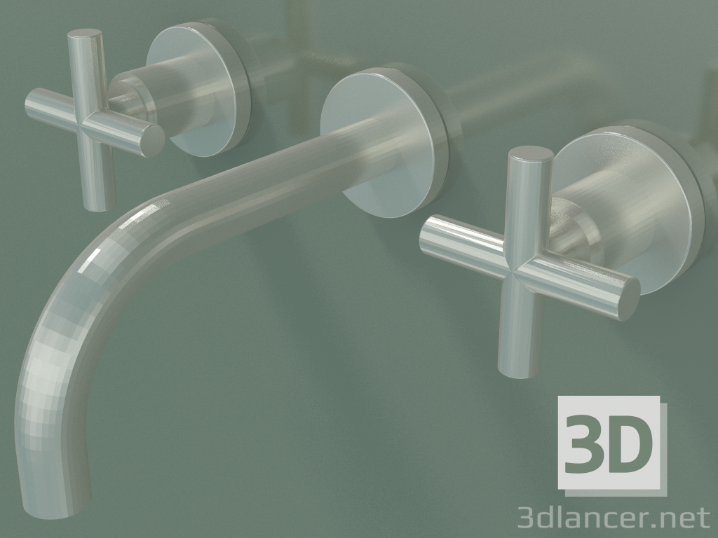 3d model Mezclador de lavabo de pared sin vaciador (36707892-060010) - vista previa