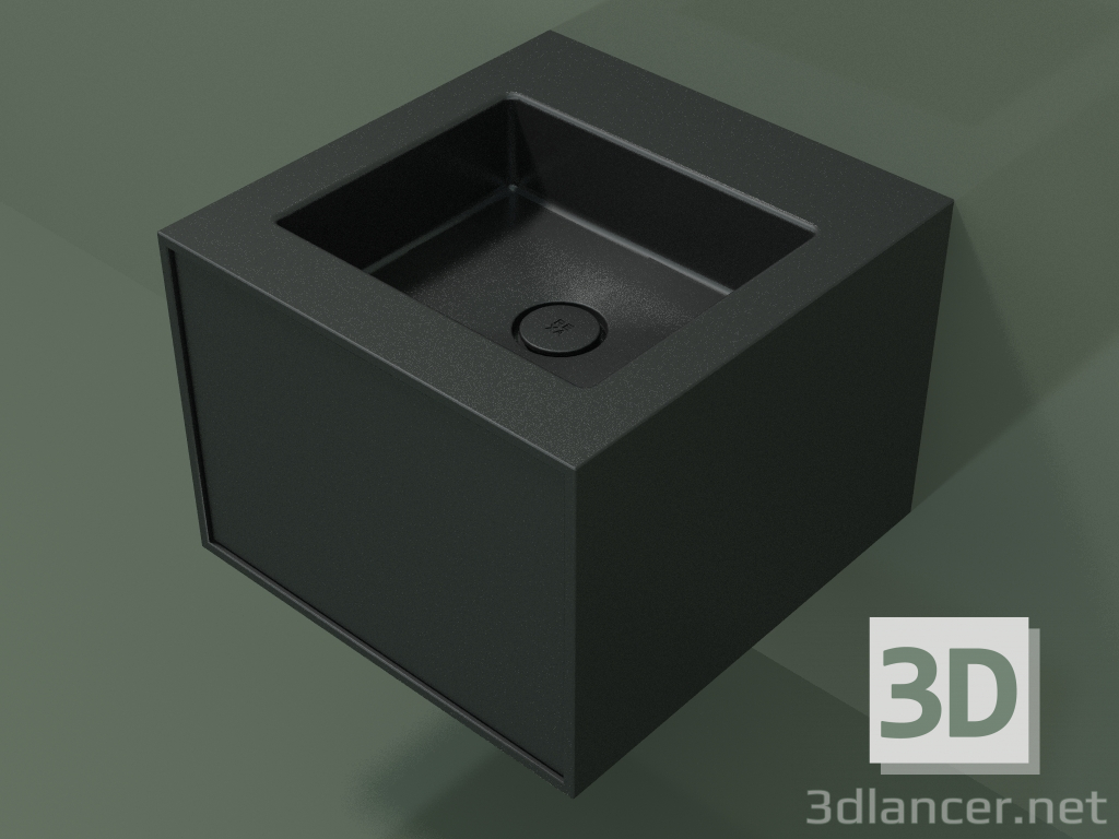 3d model Lavabo con cajón (06UC22401, Deep Nocturne C38, L 48, P 50, H 36 cm) - vista previa