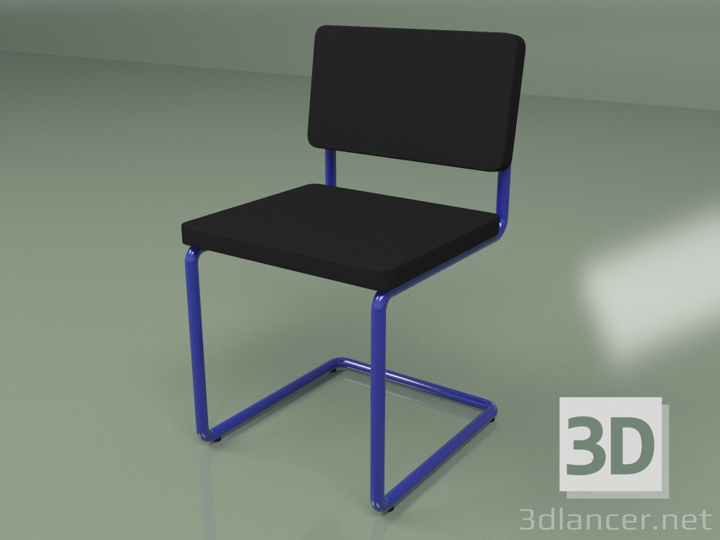 3d model Silla de trabajo (azul) - vista previa