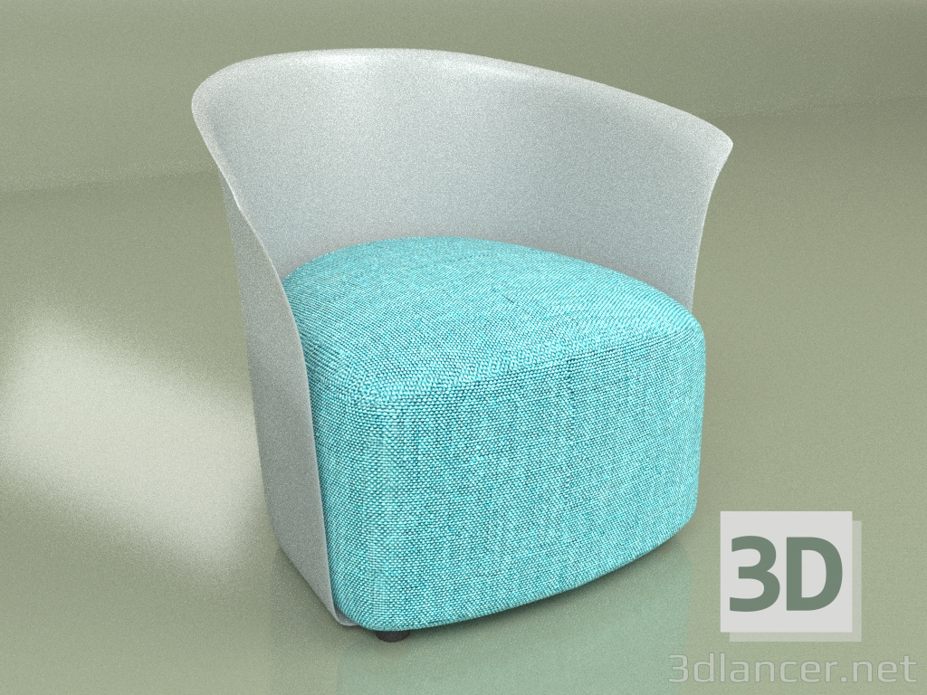 3d model Sillón Brighten (azul) - vista previa