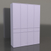 3d model Wardrobe MW 03 paint (2000x580x2800, lilac) - preview