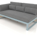 3D Modell Modulares Sofa, Abschnitt 1 links, hohe Rückenlehne (Blaugrau) - Vorschau