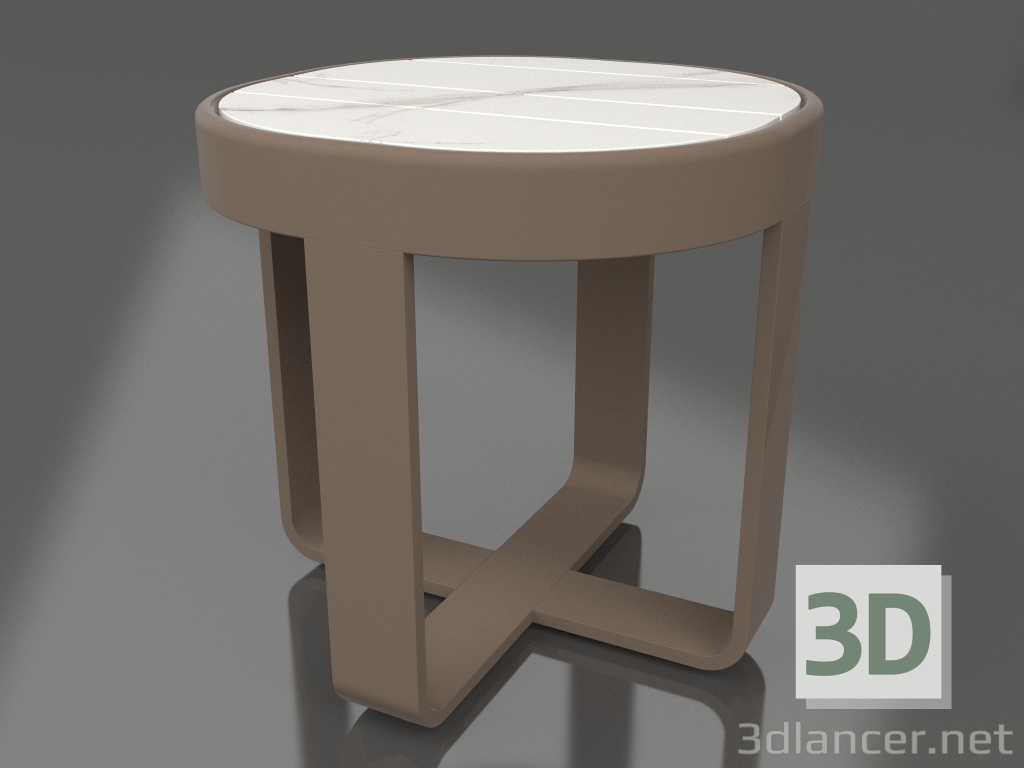 3d модель Кофейный столик круглый Ø42 (DEKTON Aura, Bronze) – превью