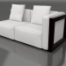 3d model Sofa module, section 1 right (Black) - preview