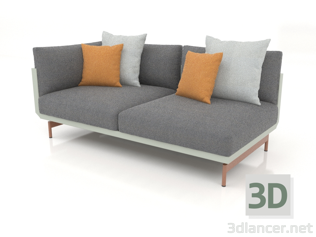 3D modeli Kanepe modülü, bölüm 1 sol (Çimento grisi) - önizleme