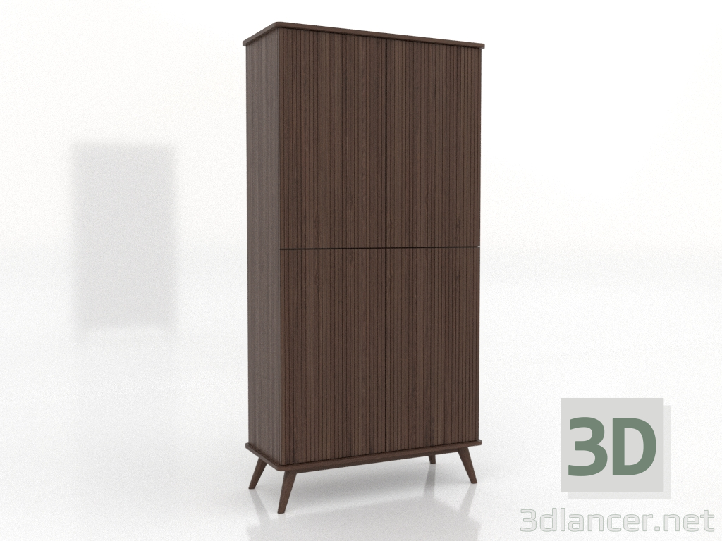 3D Modell Schrank 5 1000x450x2000 mm (Nussbaum dunkel) - Vorschau 3D Modell Schrank 5 1000x450x2000 mm (Nussbaum dunkel) - Vorschau