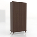 3D Modell Schrank 5 1000x450x2000 mm (Nussbaum dunkel) - Vorschau