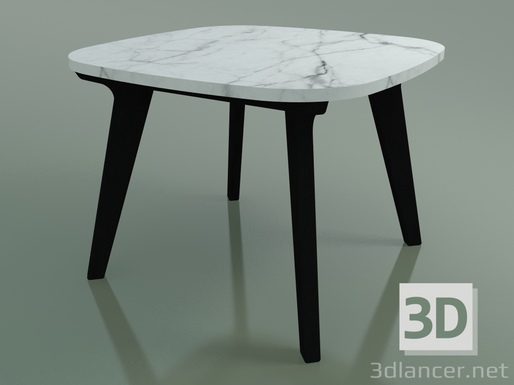 3d model Dining table (232, Marble, Black) - preview