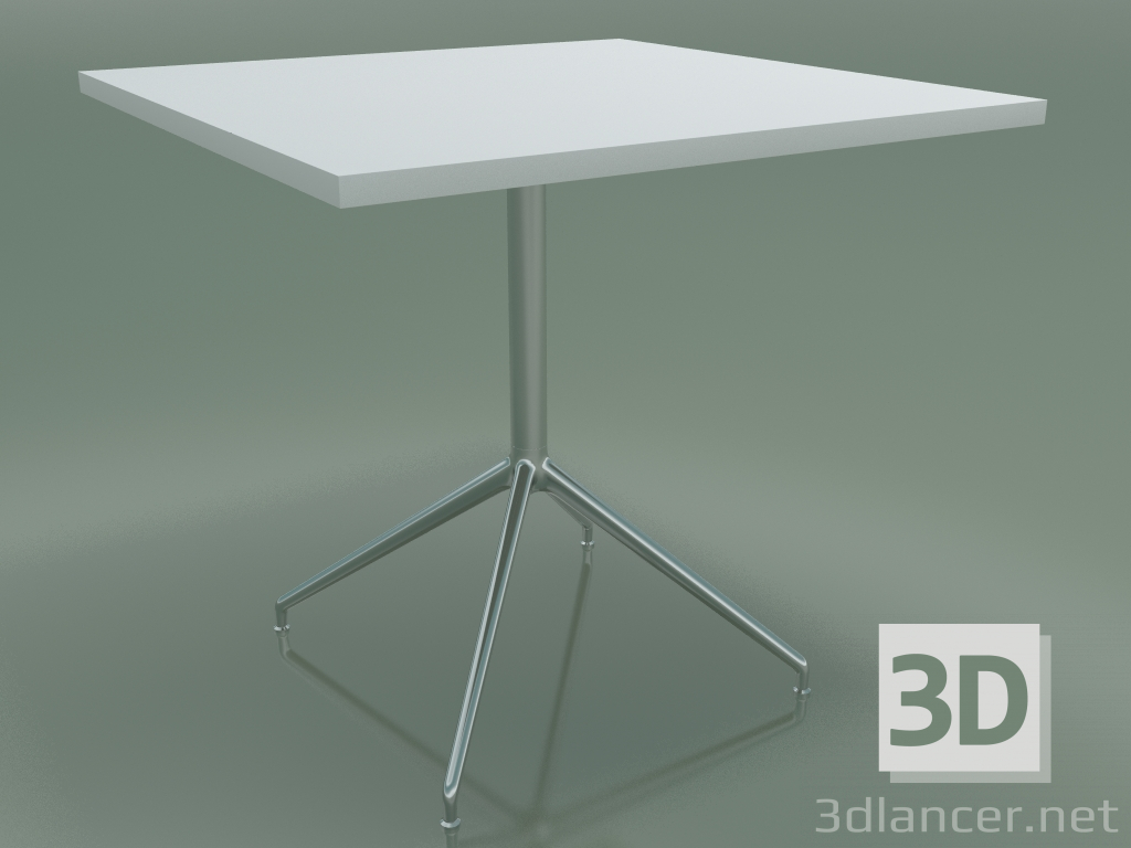 3D Modell Quadratischer Tisch 5708, 5725 (H 74 - 79x79 cm, ausgebreitet, weiß, LU1) - Vorschau