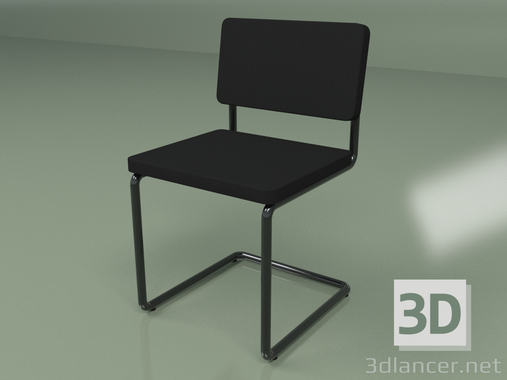 3d model Silla de trabajo (negra) - vista previa