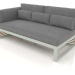 3D Modell Modulares Sofa, Abschnitt 1 links, hohe Rückenlehne (Zementgrau) - Vorschau