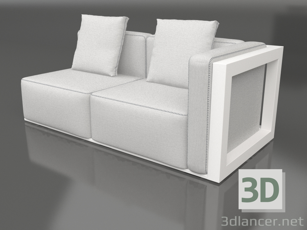 3D modeli Kanepe modülü, bölüm 1 sağ (Beyaz) - önizleme