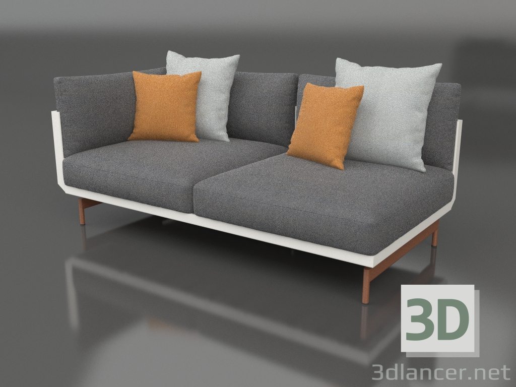 3D Modell Sofamodul Teil 1 links (Achatgrau) - Vorschau