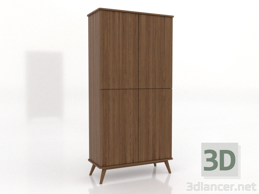 3D modeli Dolap 5 1000x450x2000 mm (açık ceviz) - önizleme 3D modeli Dolap 5 1000x450x2000 mm (açık ceviz) - önizleme